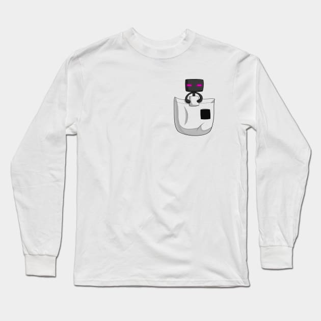 Pocket Enderman Long Sleeve T-Shirt by sambeawesome